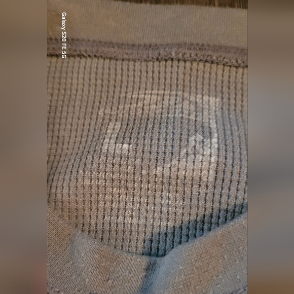 Gray Long Sleeve Pipeline Waffle Knit - Picture 2 of 3